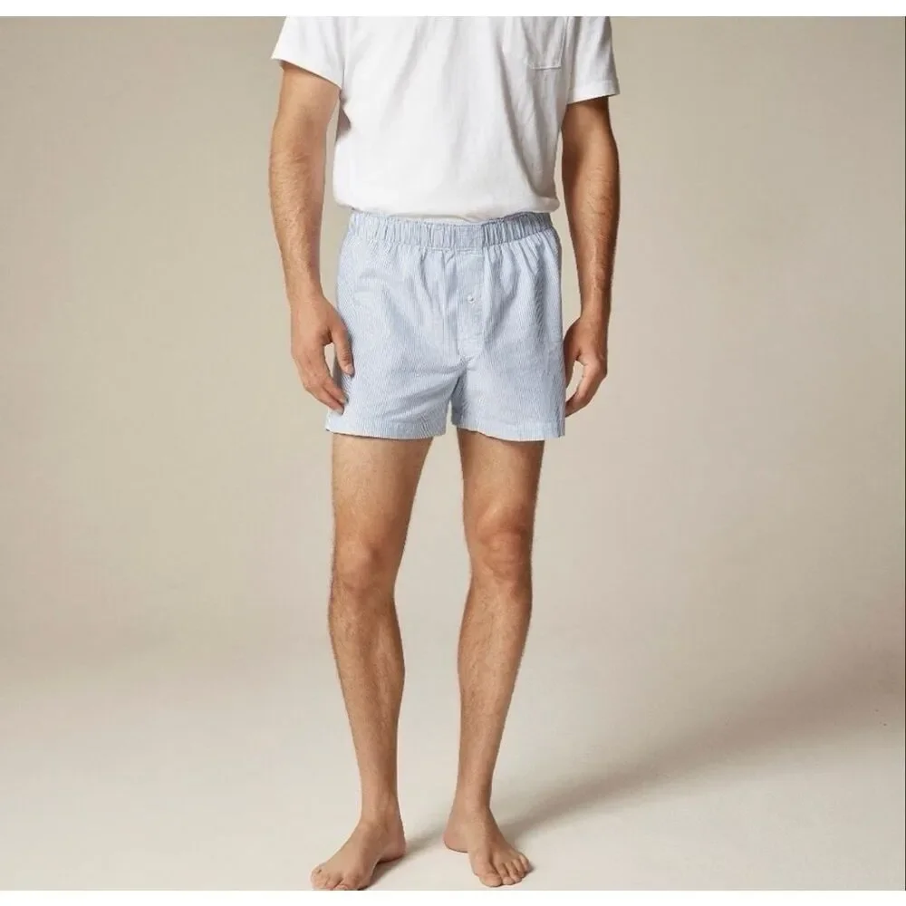 J. Crew Boxer short in garment-dyed Broken-in organic cotton oxford Pink NWT siz